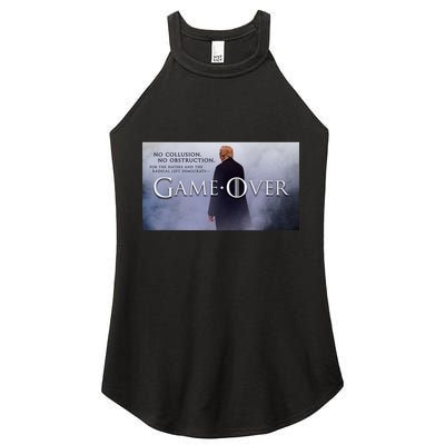 Game Over Donald J Trump No Collusion  Women's Perfect Tri Rocker Tank