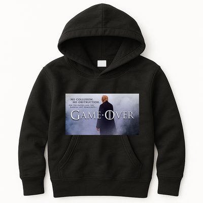 Game Over Donald J Trump No Collusion  Kids Hoodie