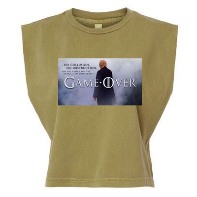 Game Over Donald J Trump No Collusion  Garment-Dyed Women's Muscle Tee