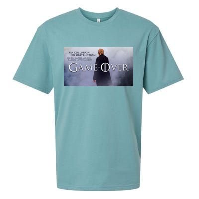 Game Over Donald J Trump No Collusion  Sueded Cloud Jersey T-Shirt