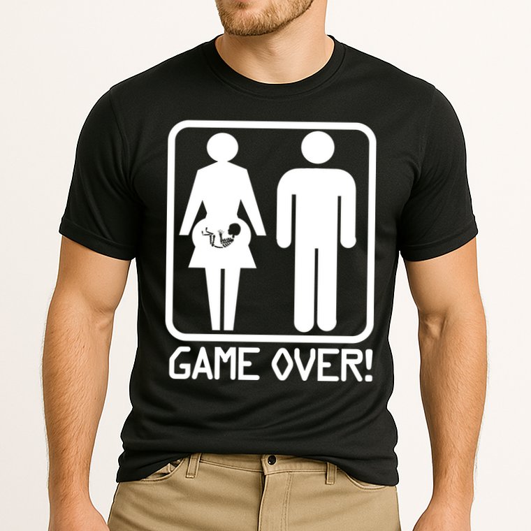 Game Over Pregnant Funny Cooling Performance Crew T-Shirt