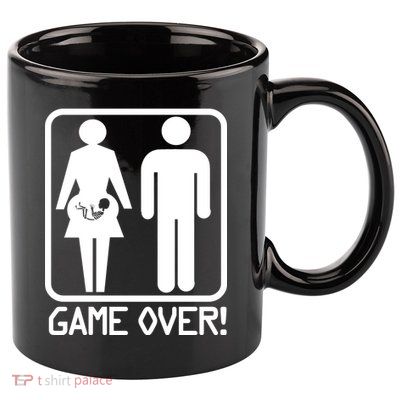 Game Over Pregnant Funny 11oz C Handle Ceramic Mug