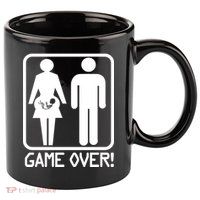 Game Over Pregnant Funny 11oz C Handle Ceramic Mug