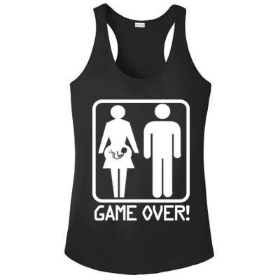 Game Over Pregnant Funny Ladies PosiCharge Competitor Racerback Tank