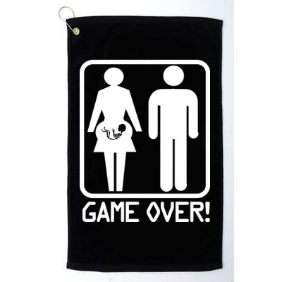 Game Over Pregnant Funny Golf Towel