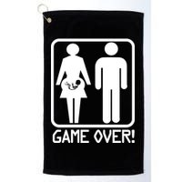 Game Over Pregnant Funny Golf Towel