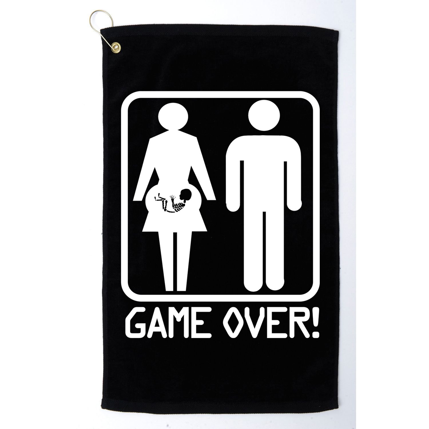 Game Over Pregnant Funny Golf Towel