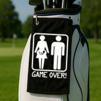 Game Over Pregnant Funny Golf Towel