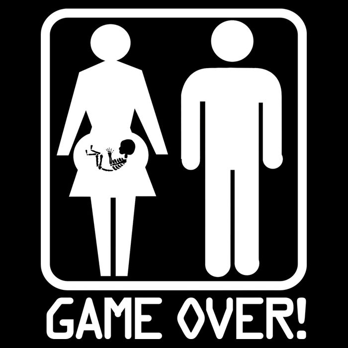 Game Over Pregnant Funny Cropped Pullover Crew