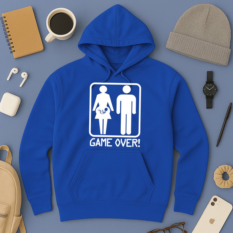 Game Over Pregnant Funny Hoodie