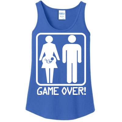 Game Over Pregnant Funny Ladies Essential Tank