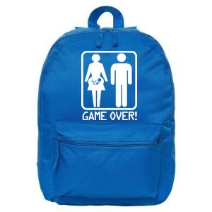 Game Over Pregnant Funny 16 in Basic Backpack