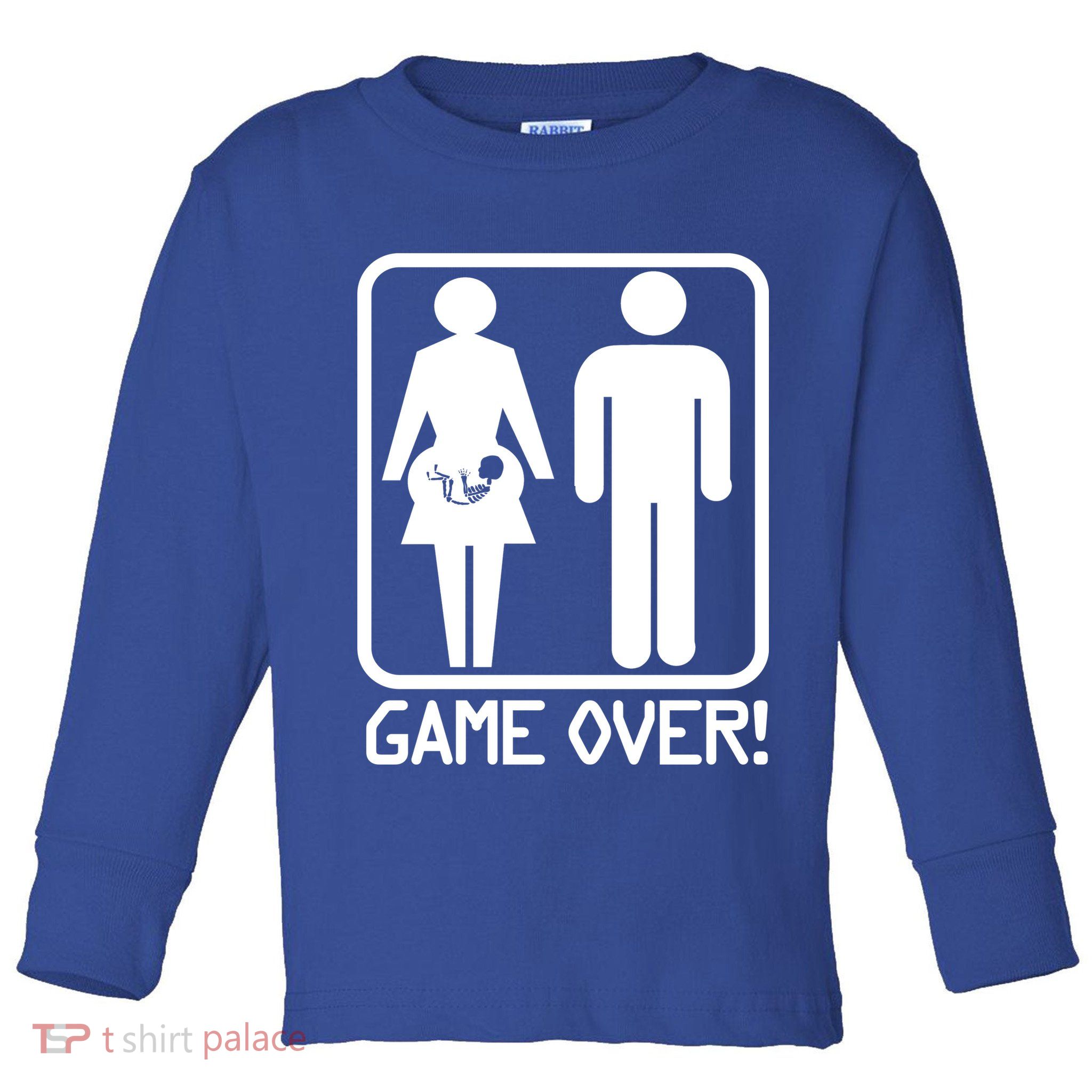 Game Over Pregnant Funny Toddler Long Sleeve Shirt