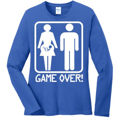 Game Over Pregnant Funny Ladies Long Sleeve Shirt