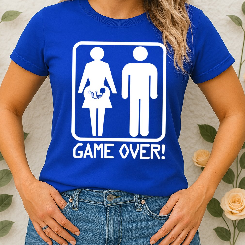 Game Over Pregnant Funny Womens T-Shirt