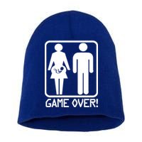Game Over Pregnant Funny Short Acrylic Beanie