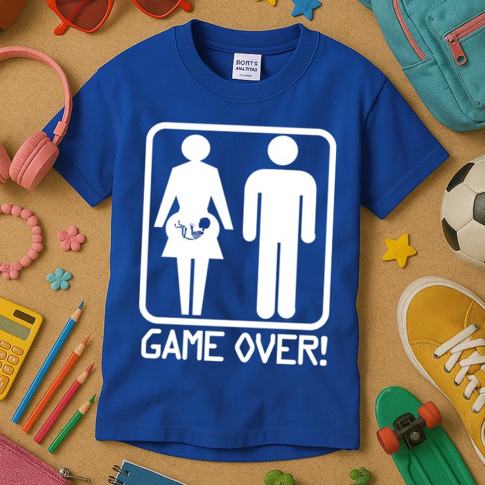 Game Over Pregnant Funny Kids T-Shirt