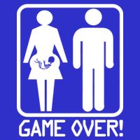 Game Over Pregnant Funny Kids T-Shirt