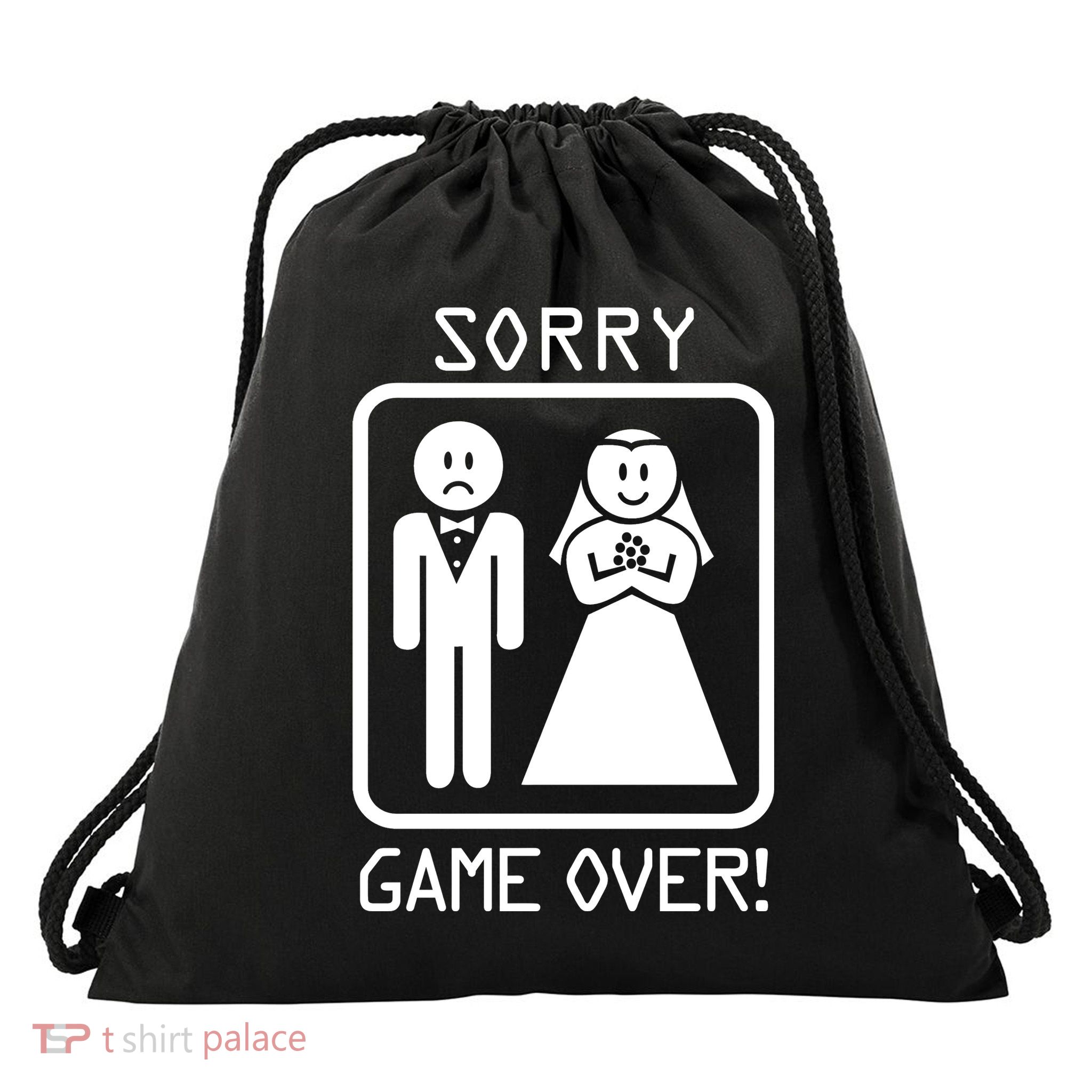 Game Over Sorry Gamer Drawstring Bag