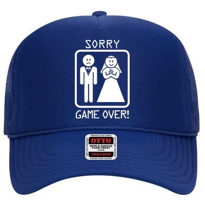 Game Over Sorry Gamer High Crown Mesh Back Trucker Hat