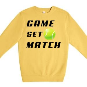 Game Set Match Tennis Premium Crewneck Sweatshirt