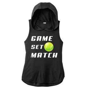 Game Set Match Tennis Ladies PosiCharge Tri-Blend Wicking Draft Hoodie Tank