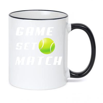 Game Set Match Tennis 11oz Black Color Changing Mug