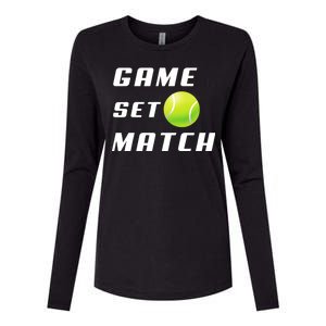 Game Set Match Tennis Womens Cotton Relaxed Long Sleeve T-Shirt