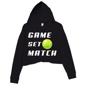 Game Set Match Tennis Crop Fleece Hoodie