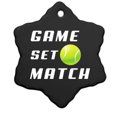 Game Set Match Tennis Ceramic Star Ornament