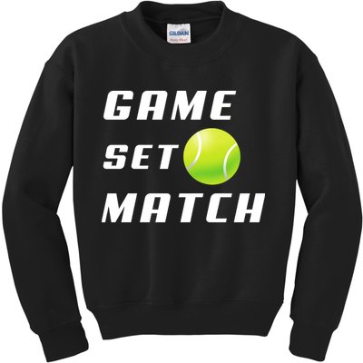 Game Set Match Tennis Kids Sweatshirt