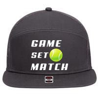 Game Set Match Tennis 7 Panel Mesh Trucker Snapback Hat