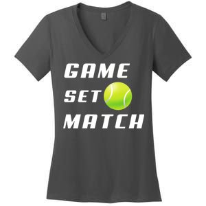 Game Set Match Tennis Women's V-Neck T-Shirt