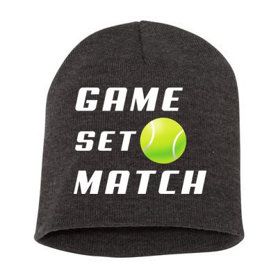 Game Set Match Tennis Short Acrylic Beanie