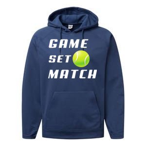 Game Set Match Tennis Performance Fleece Hoodie