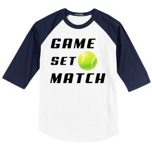 Game Set Match Tennis Baseball Sleeve Shirt