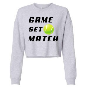 Game Set Match Tennis Cropped Pullover Crew