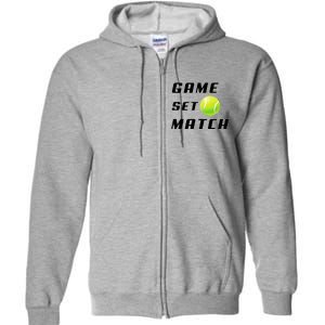 Game Set Match Tennis Full Zip Hoodie