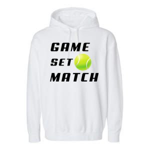 Game Set Match Tennis Garment-Dyed Fleece Hoodie