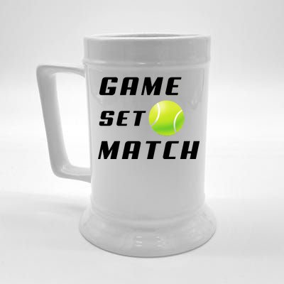 Game Set Match Tennis Beer Stein