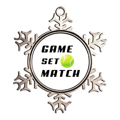 Game Set Match Tennis Metallic Star Ornament