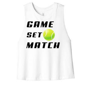 Game Set Match Tennis Women's Racerback Cropped Tank