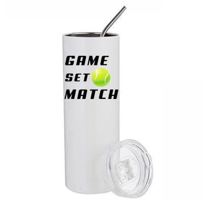 Game Set Match Tennis Stainless Steel Tumbler