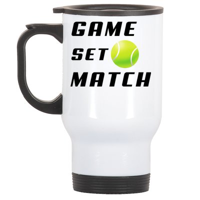 Game Set Match Tennis Stainless Steel Travel Mug