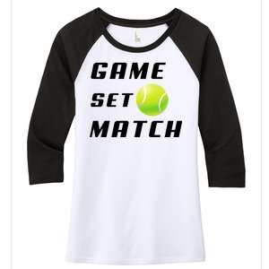 Game Set Match Tennis Women's Tri-Blend 3/4-Sleeve Raglan Shirt