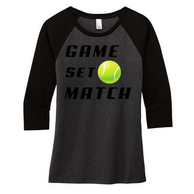 Game Set Match Tennis Women's Tri-Blend 3/4-Sleeve Raglan Shirt