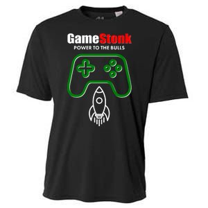 Game Stonk Power To The Bull Game Stop Stock Market Cooling Performance Crew T-Shirt