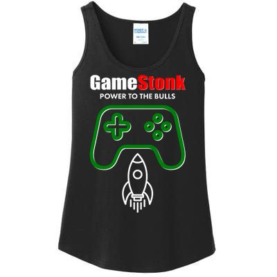 Game Stonk Power To The Bull Game Stop Stock Market Ladies Essential Tank