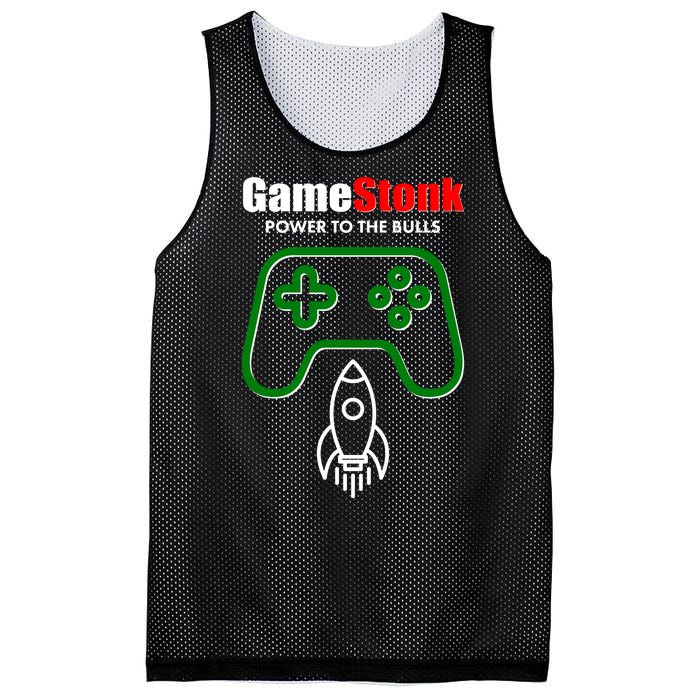 Game Stonk Power To The Bull Game Stop Stock Market Mesh Reversible Basketball Jersey Tank