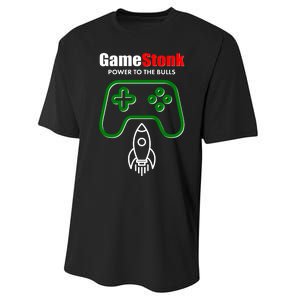 Game Stonk Power To The Bull Game Stop Stock Market Performance Sprint T-Shirt